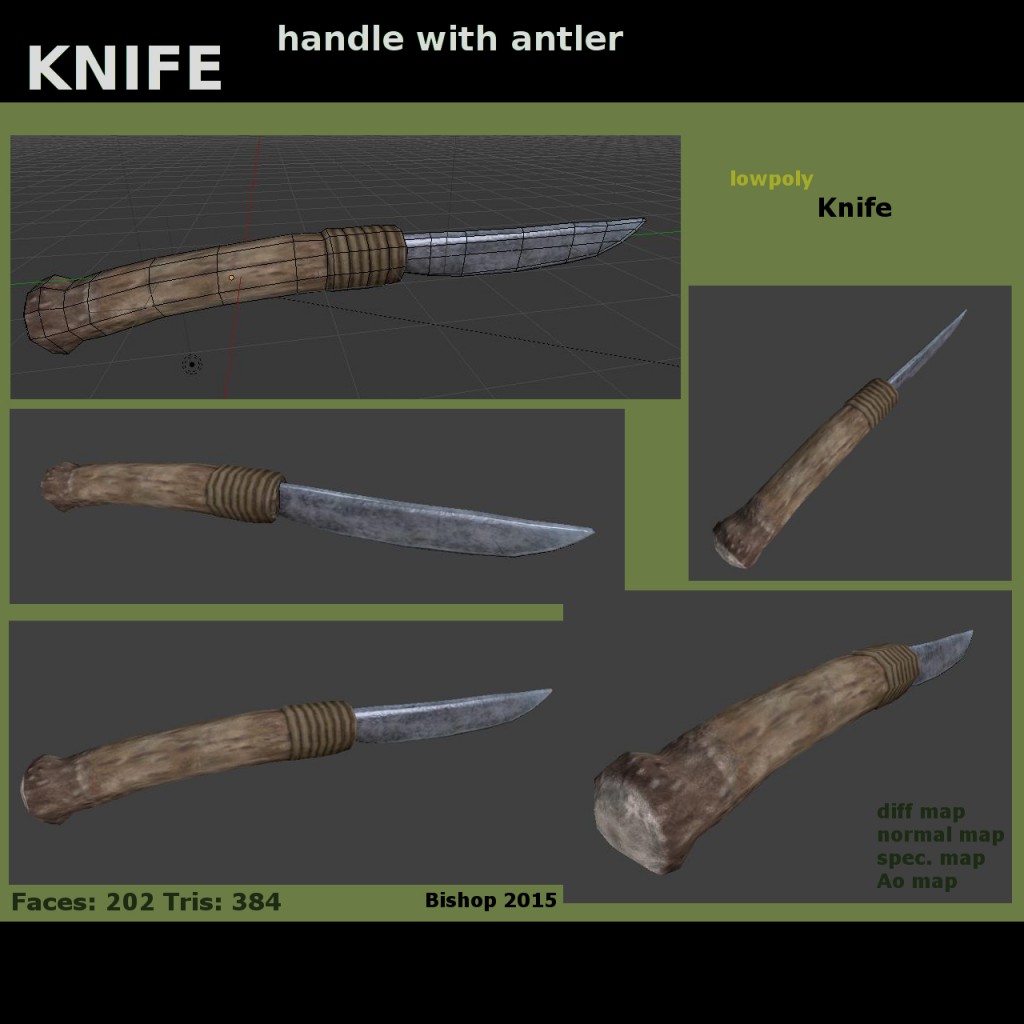 Knife_02-lowpoly preview image 1